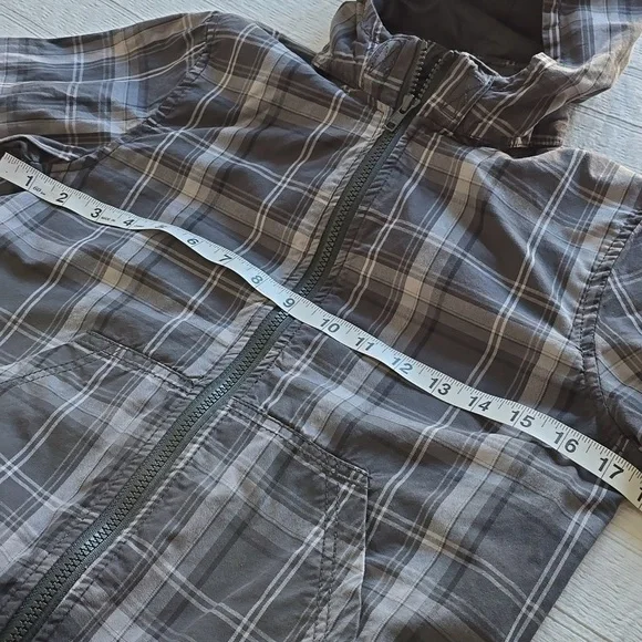 H&M Boys Plaid Hooded Jacket Boys Size 9-10 - Picture 8 of 13